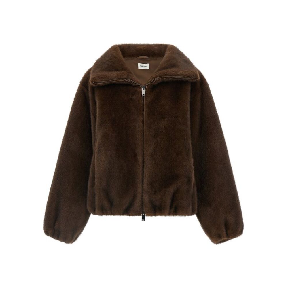 P.A.R.O.S.H. Brown Polyester Women's Bomber